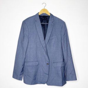 Banana Republic Blue Plaid Wool Blazer Sport Coat Size 44  Guabello